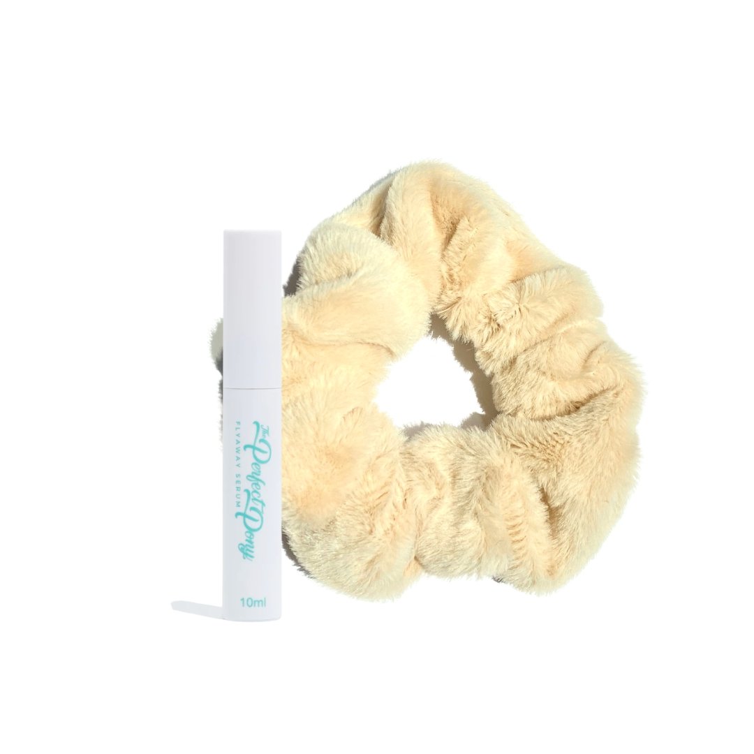 Super Soft Fluffy Scrunchies + Flyaway Serum - Perfect Pony Hair