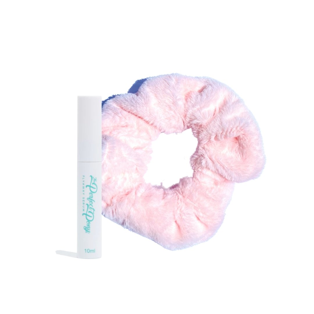 Super Soft Fluffy Scrunchies + Flyaway Serum - Perfect Pony Hair